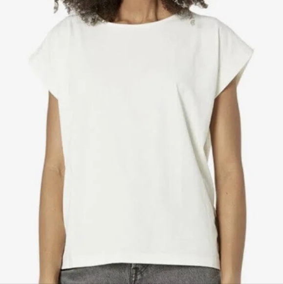 Madewell Tops - Madewell White Short Sleeve Women's Relaxed Fit Muscle Shoulder Tee | Size S